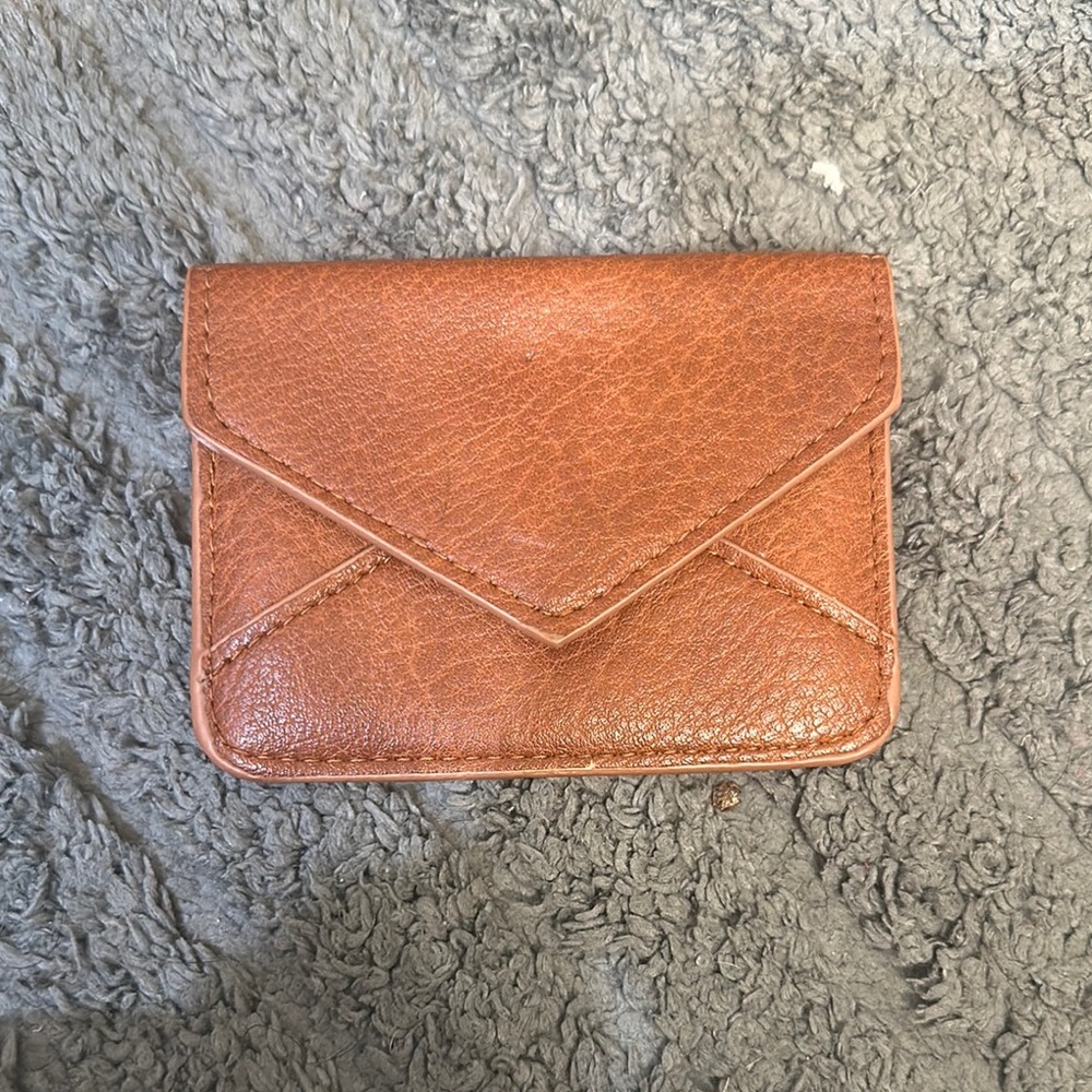 Elegant Brown Leather Women's Clutch